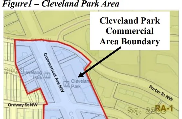 Cleveland Park Commercial Area Boundary